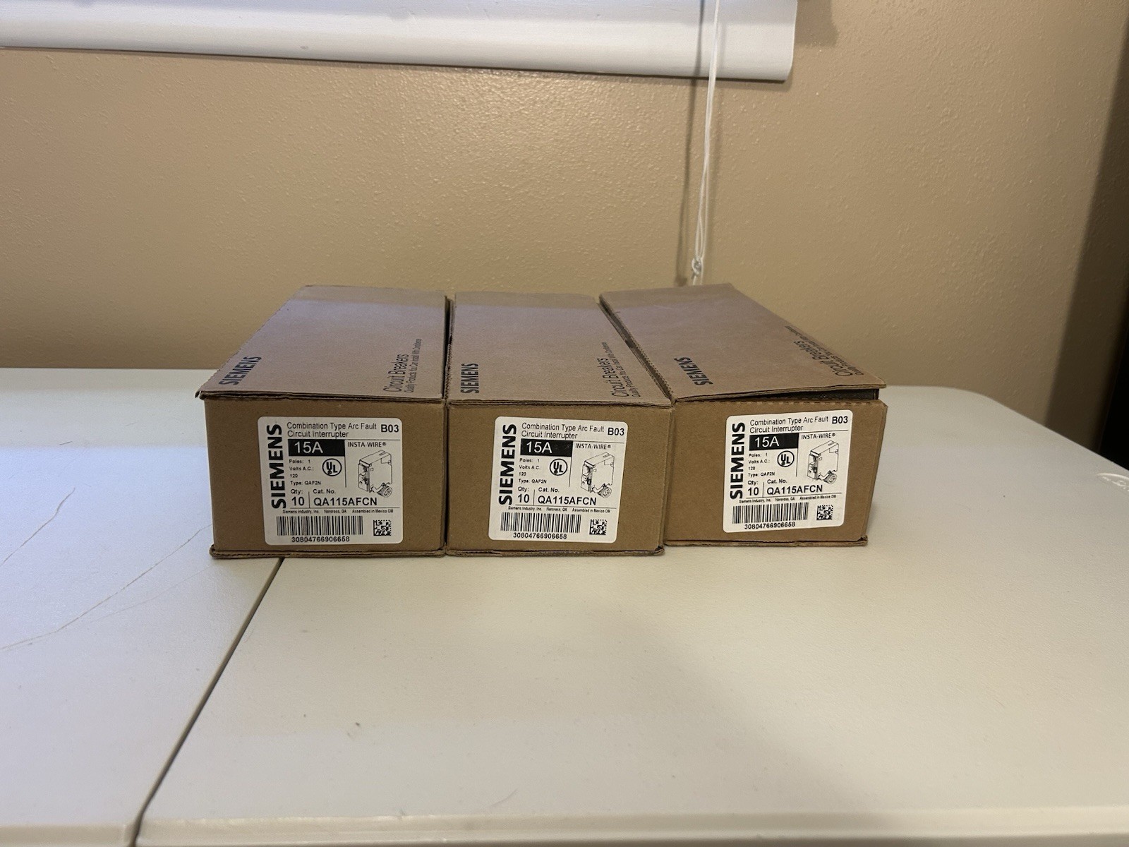 30 New Siemens QA115AFCN Breakers 