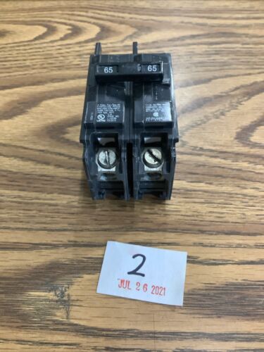 Siemens BQ2B065L 2 Pole 65 Amp Circuit Breaker Used