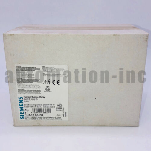 Brand New Siemens 3UA6240-2H Overload Relay 55-80A Free Shipping #AC