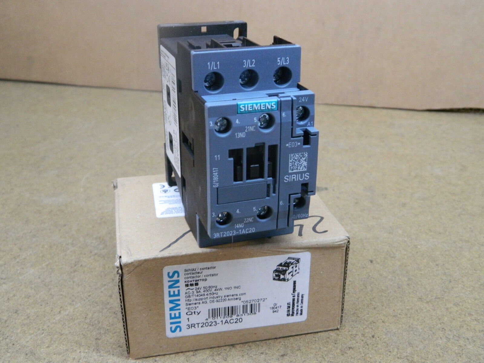 1 x Siemens 3RT2023-1AC20 Power Contactor
