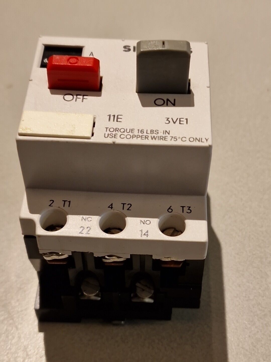 SIEMENS 3VE1010-2K Motor Circuit Breaker