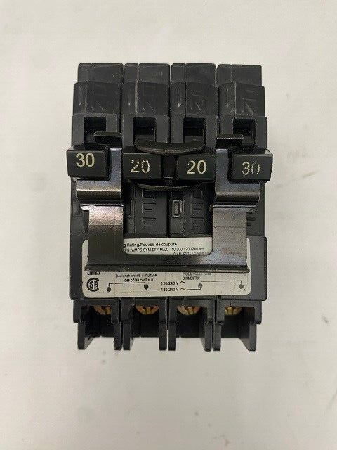 Siemens Q23020CT2 30a-20a 2 pole Plug-in 240v breaker