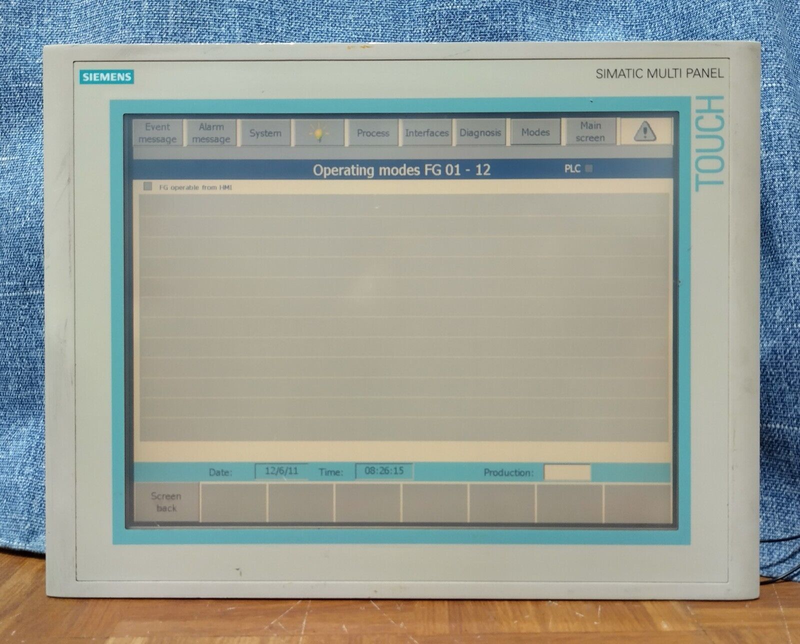 Siemens Simatic Multi Panel MP 370 Touch 15 TFT 6AV6 545-0DB10-0AX0 Power Tested