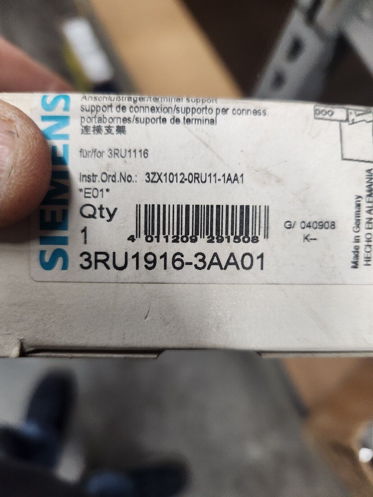 NEW 3RU1916-3AA01 SIEMENS