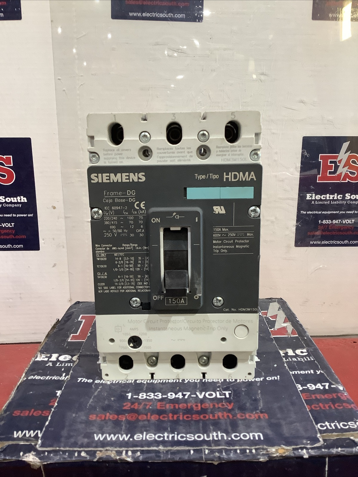Siemens Circuit Breaker HDM3M150L 150 Amp 600 Volt 3 Pole