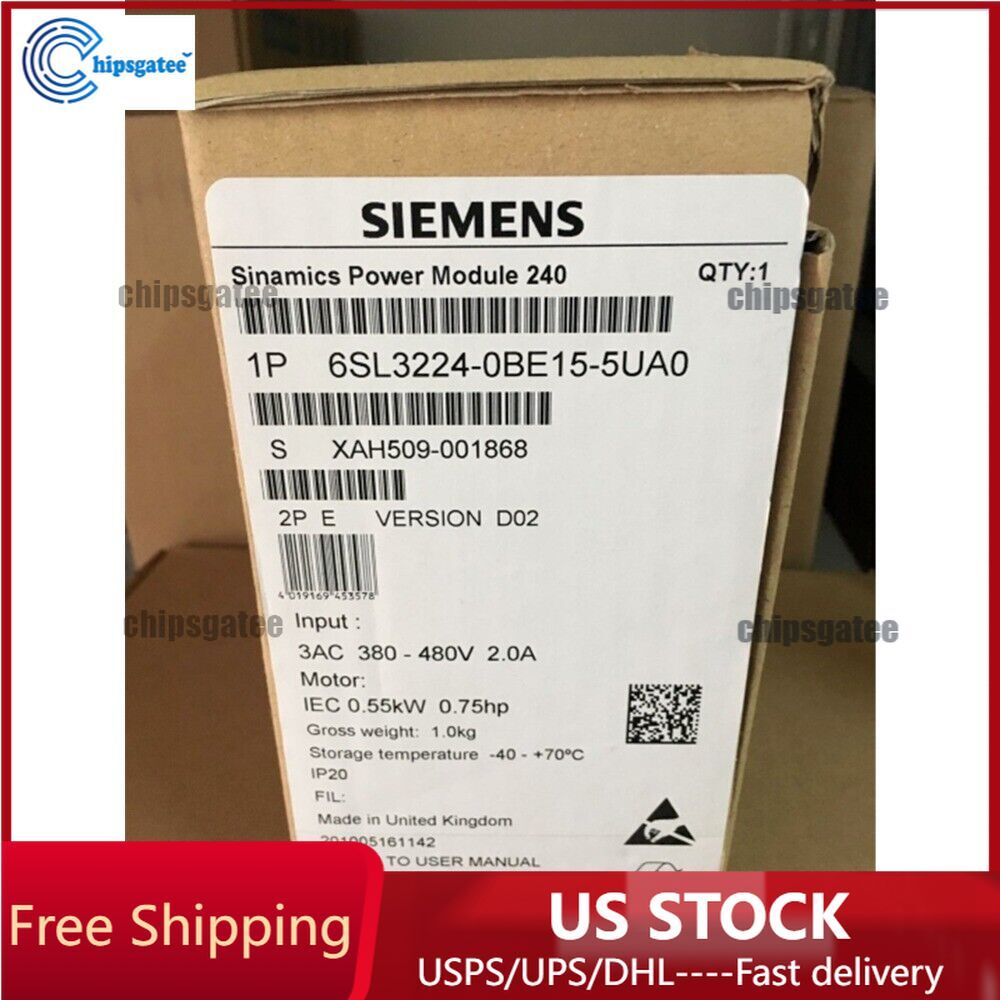 New Siemens 6SL3 224-0BE15-5UA0 6SL3224-0BE15-5UA0 G120 PM 240 Power Module