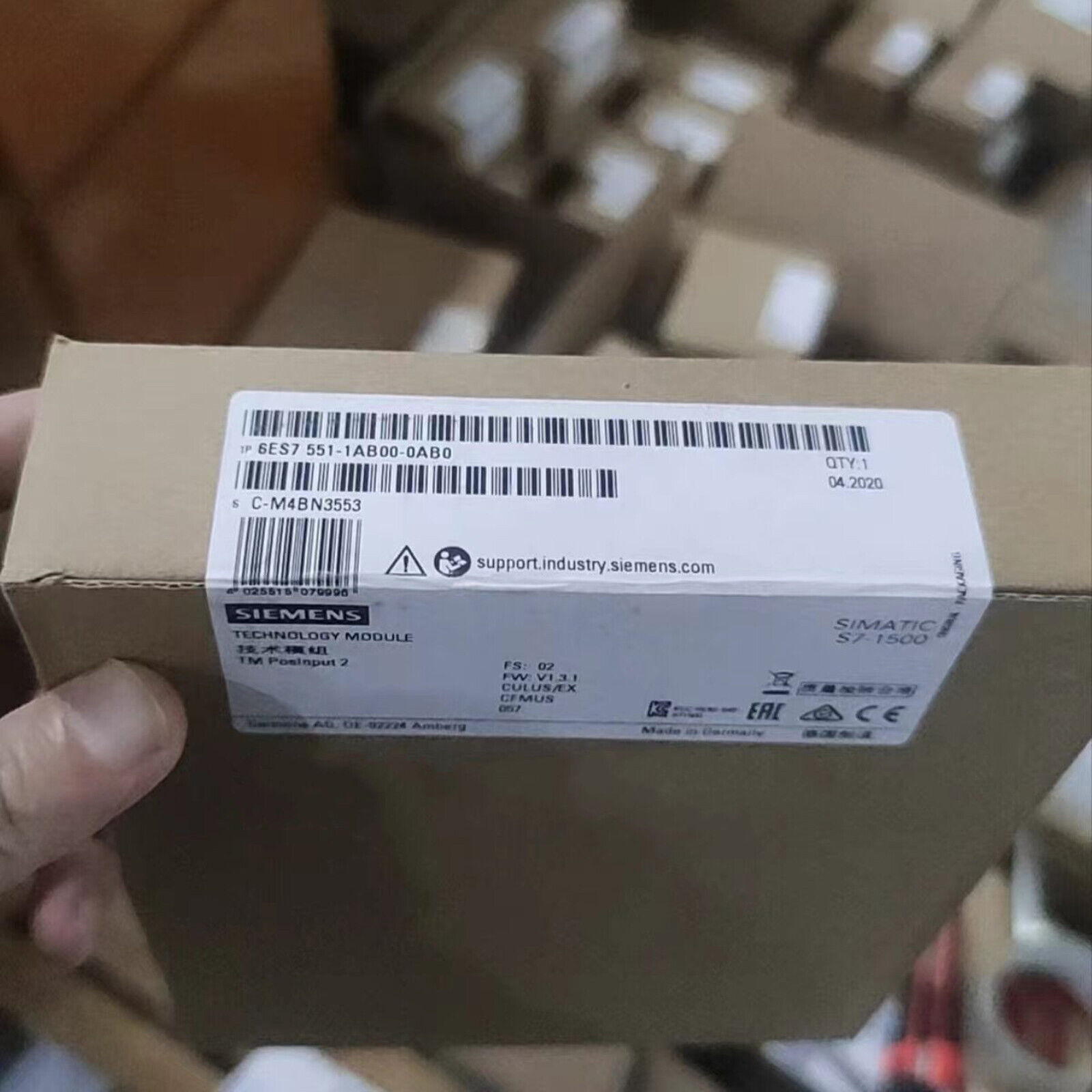 1PCS NEW SIEMENS In Box Digital Input Module 6ES7 551-1AB00-0AB0 ship DHL