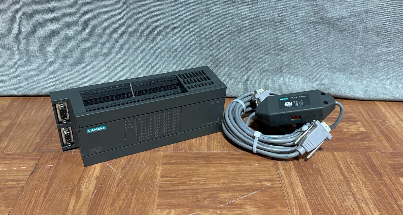 UNTESTED Siemens Simatic S7-200 CPU 216-2BD00-0XB0 & PC/PPI Cable 901-3BF00-0XA0