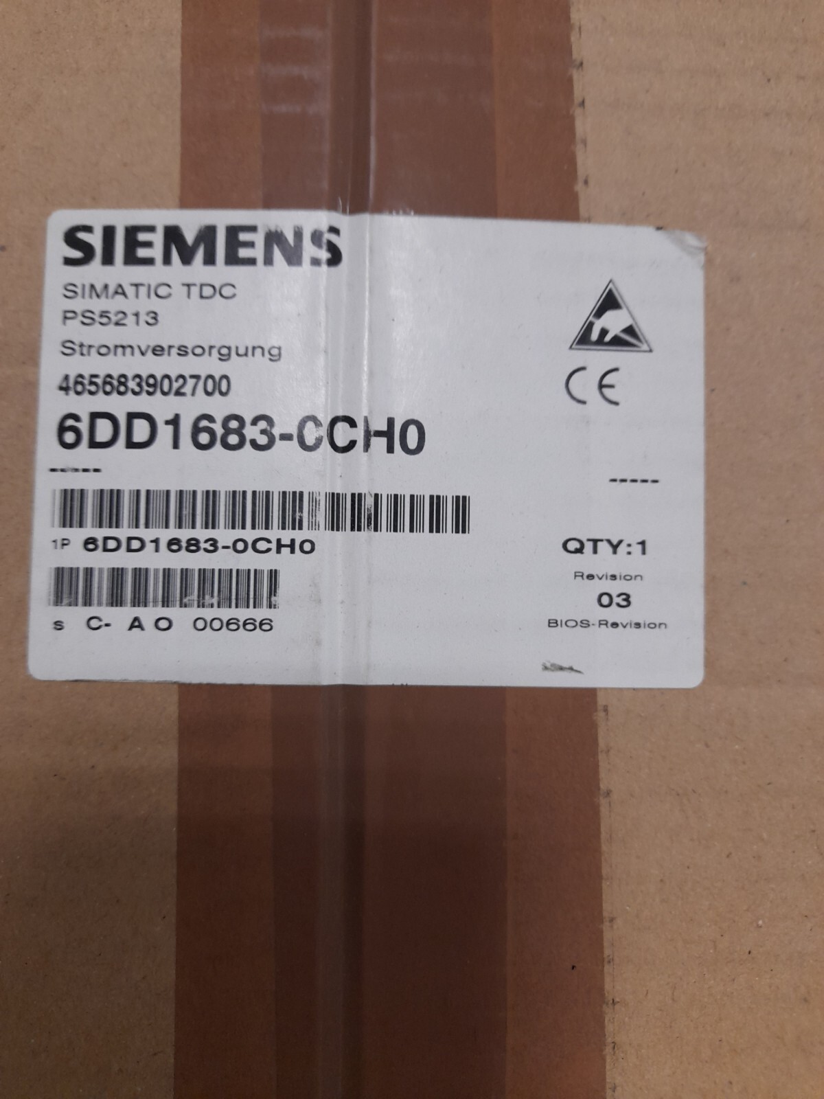 Siemens Simatic TDC PS5213 Power Supply E-3 6DD1683-0CH0 6DD1 683-0CH0