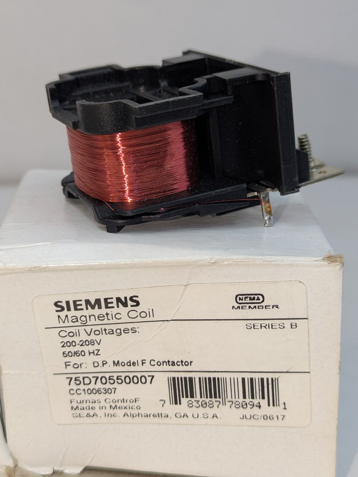 SIEMENS FURNAS Magnetic Coil 75D70550007 COIL 200/208 V ~ 50/60 HZ