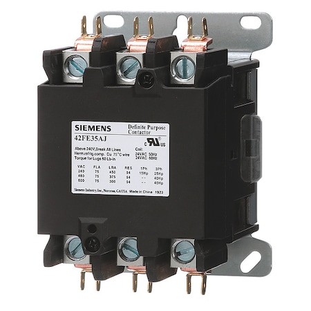 Siemens 42Fe35ah Defpurpcontactor,220/208-240Vac,3P,75A