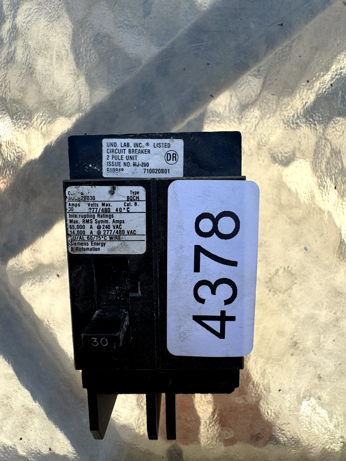Siemens BQCH2B030 Circuit Breaker, 30A, 240V