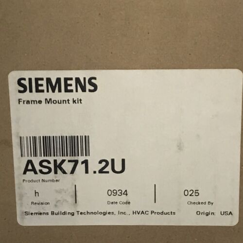 Siemens ASK71.2U Frame Mount Kit ~New Surplus~