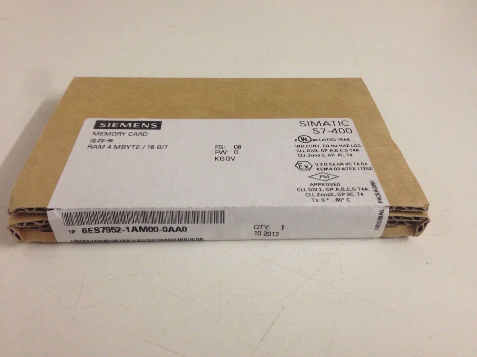 1PCS Unopened  in box Siemens 6ES7952-1AM00-0AA0 6ES7 952-1AM00-0AA0-NEW