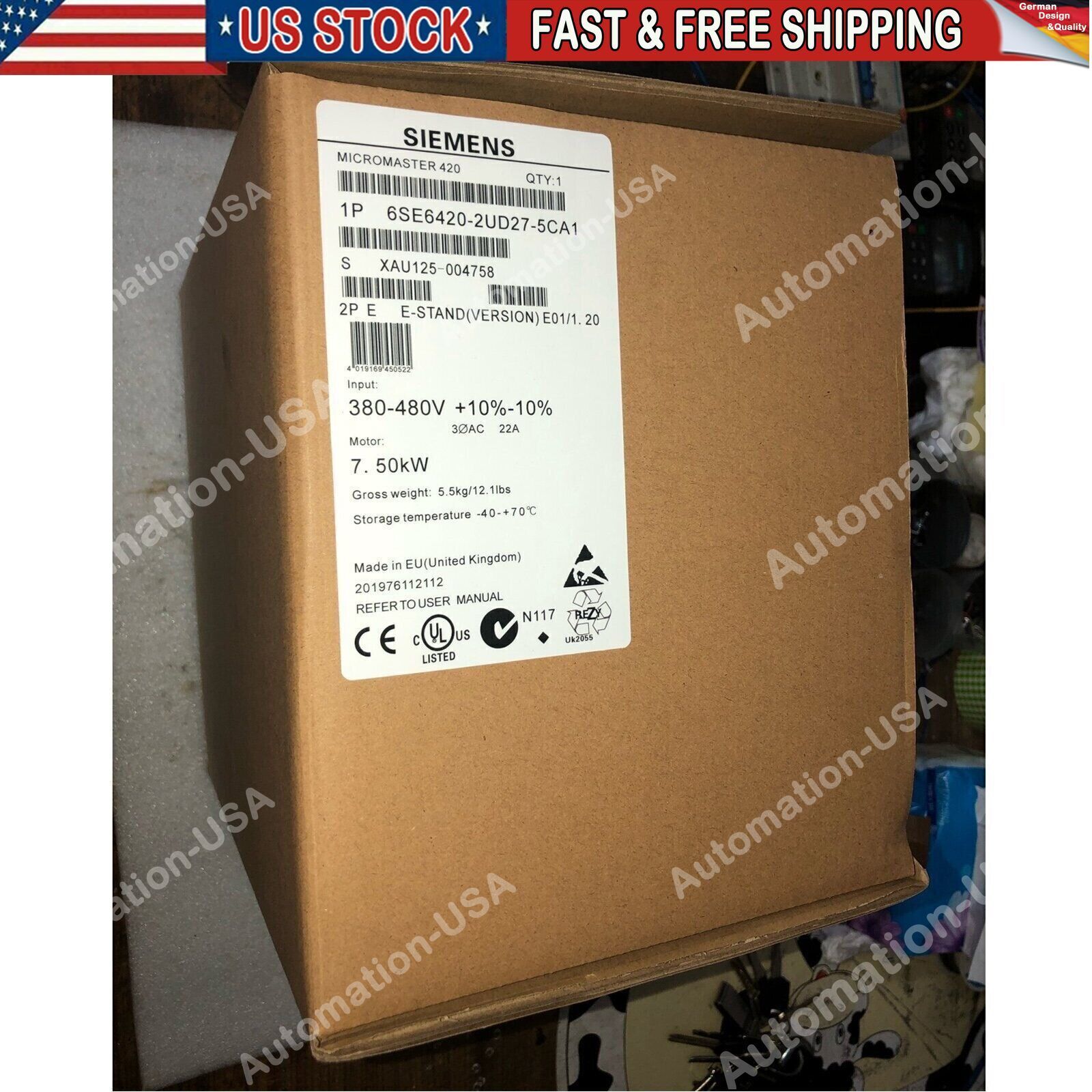 1PC 6SE6 420-2UD27-5CA1 6SE6420-2UD27-5CA1 New In Box Expedited Shipping