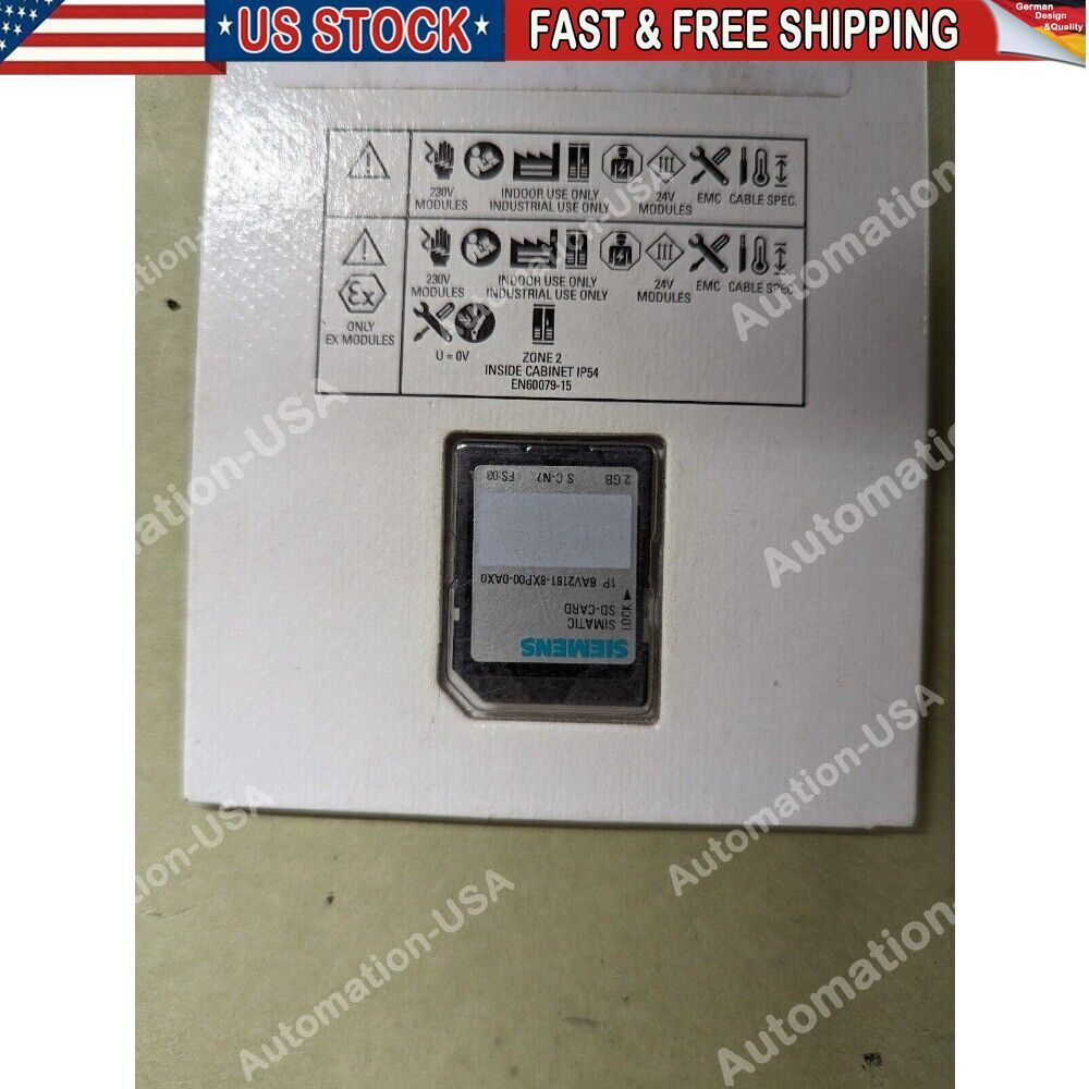 New Siemens 6AV2181-8XP00-0AX0 6AV21818XP000AX0 SIMATIC SD memory card 2 GB