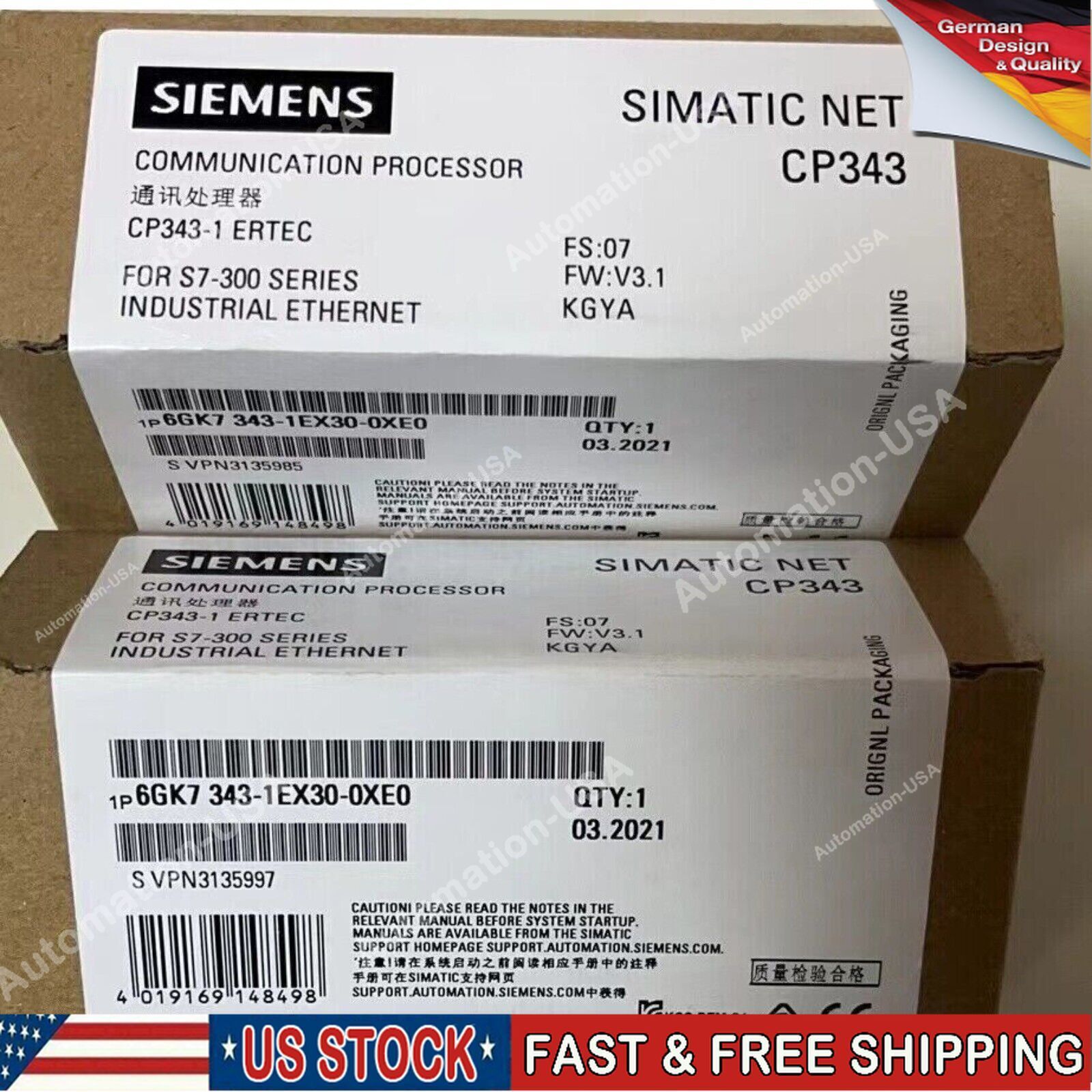1PC New Sealed SIEMENS 6GK7 343-1EX30-0XE0 6GK7343-1EX30-0XE0 w/ 1 YEAR WARRANTY