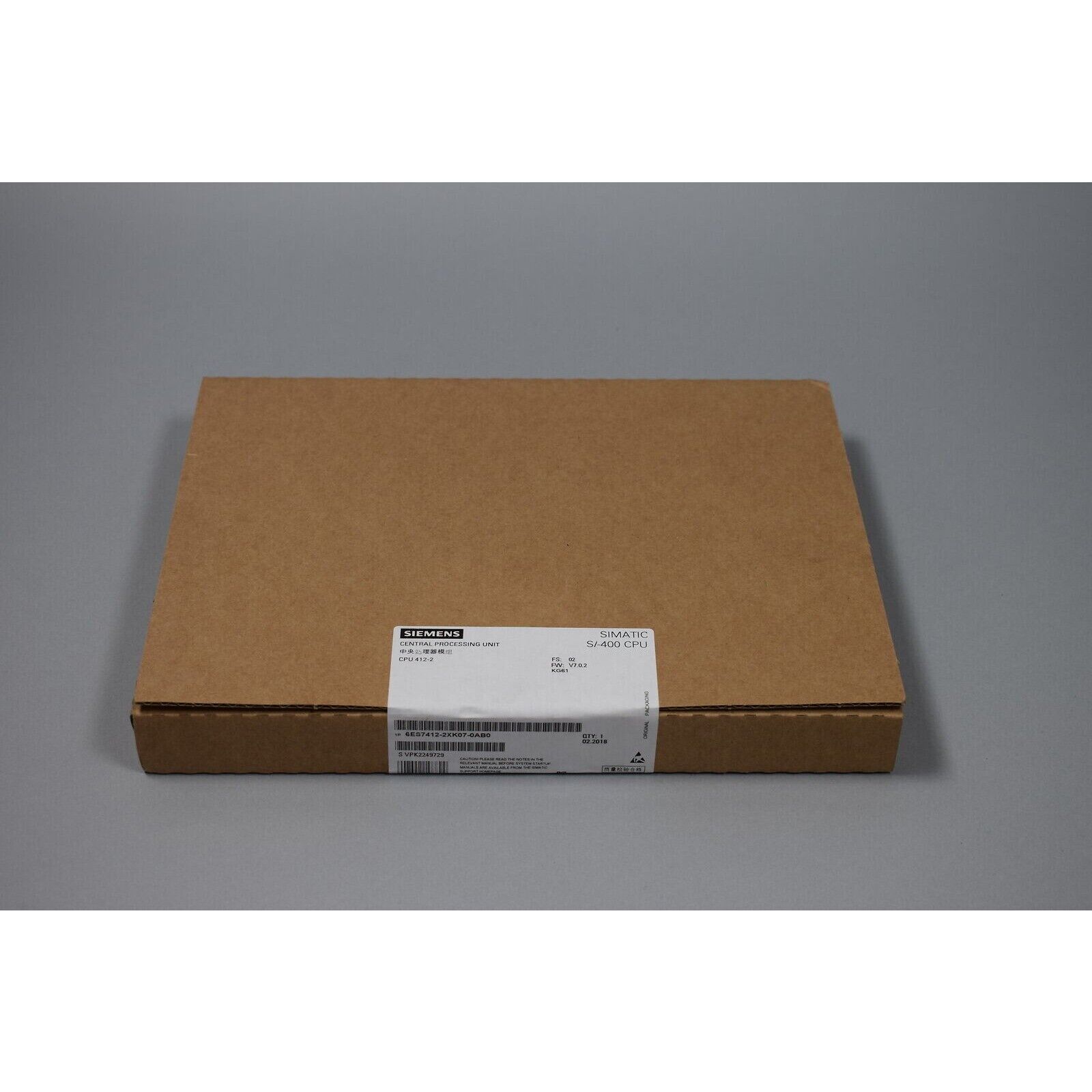 New Siemens 6ES7412-2XK07-0AB0 6ES74122XK070AB0 SIMATIC S7-400 CPU 412-2
