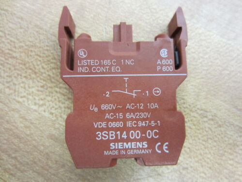 Siemens 3SB1400-0C Block 3SB14000C