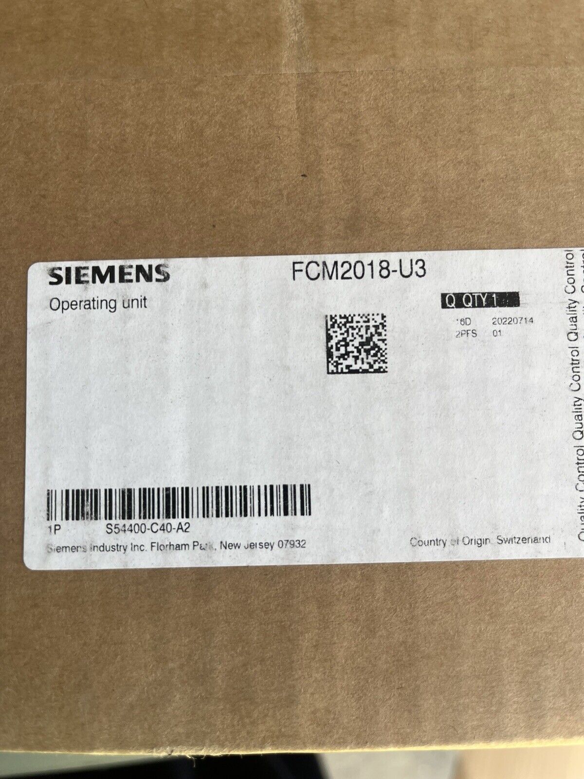FCM2018-U3 SIEMENS Operating Device Brand new Cerberus Pro Free Shipping