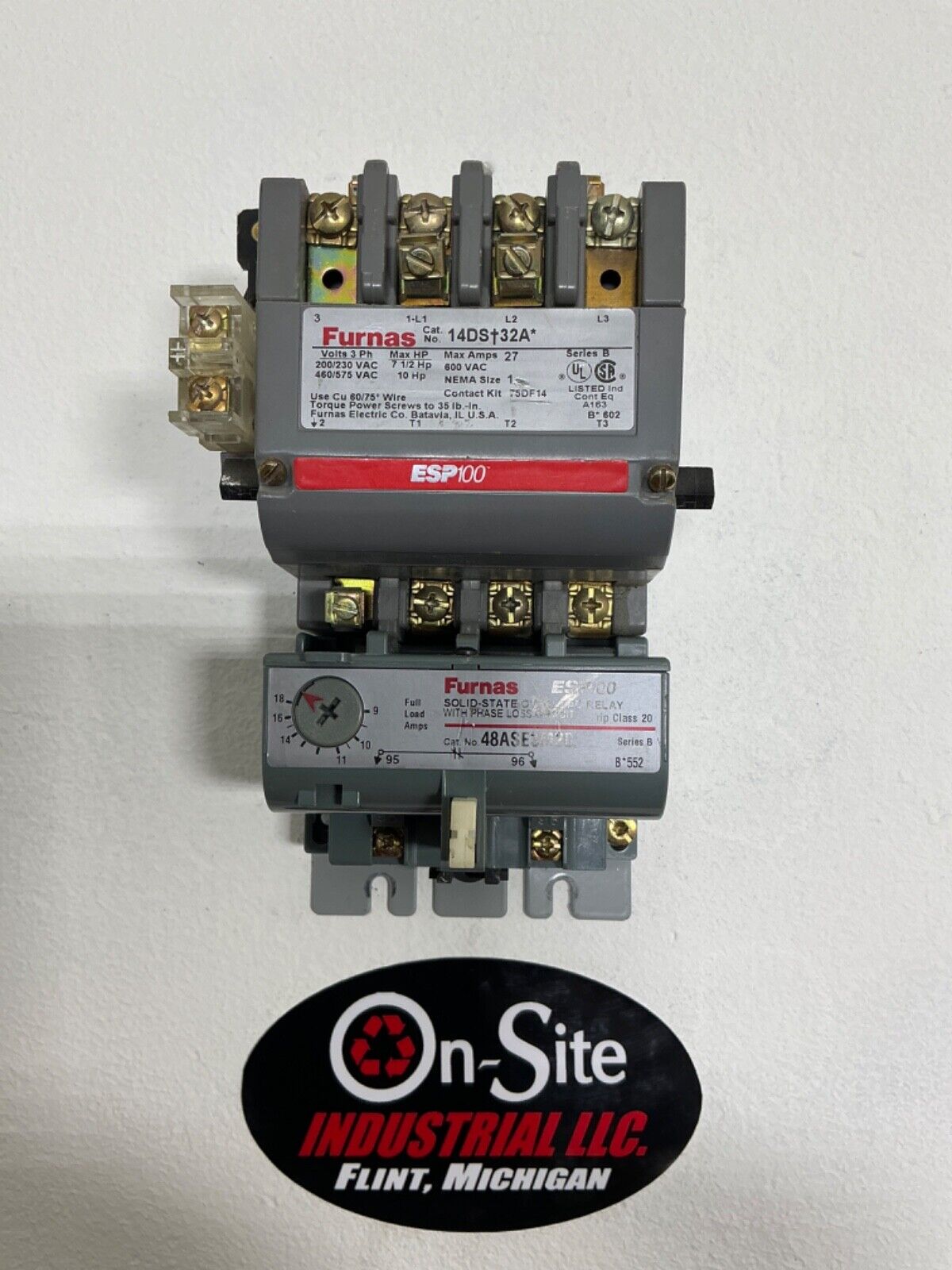 SIEMENS FURNAS ESP100 14DS-32A STARTER WITH 48ASE3M20 OVERLOAD RELAY
