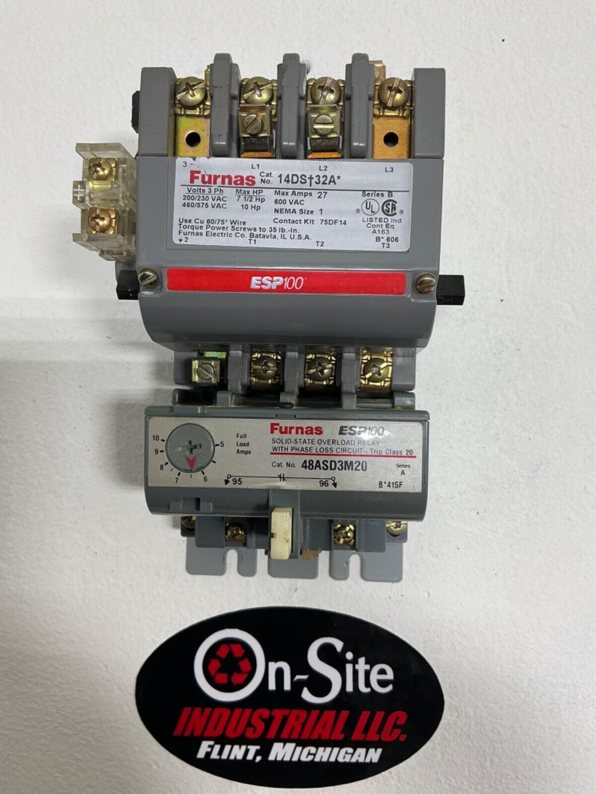 SIEMENS FURNAS ESP100 14DS-32A STARTER WITH 48ASD3M20 OVERLOAD RELAY