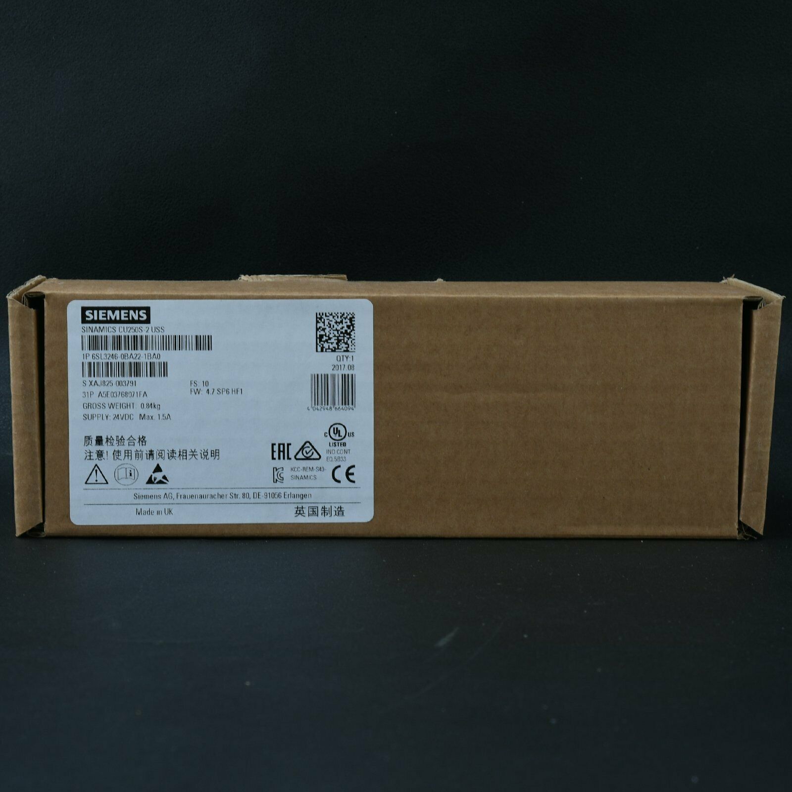 NEW SIEMENS G120 inverter control unit 6SL3 246-0BA22-1BA0 Fast Delivery