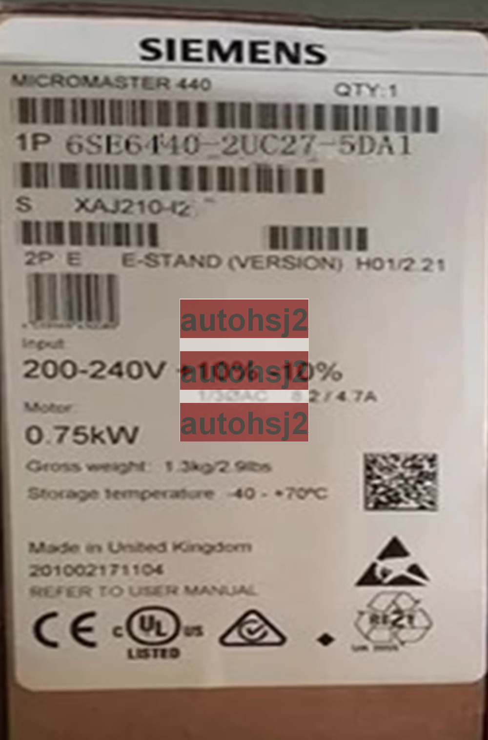 NEW SIEMENS 6SE6440-2UC27-5DA1 6SE6 440-2UC27-5DA1