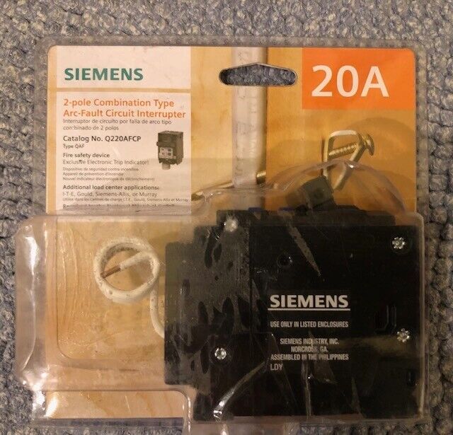 SIEMENS Q220AFCP 20A/15A 2-Pole  AFCI Circuit Breaker NEW LOT OF 2