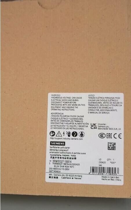 New SIEMENS 3RW3027-1BB14 3RW30271BB14 soft starter (12months warranty)