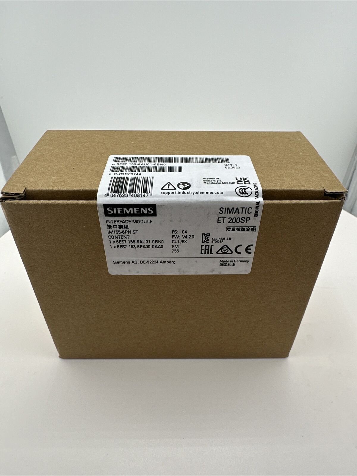 Siemens 6ES7 155-6AU01-0BN0 SIMATIC ET 200SP  Interface Module IM155-6PN ST NEW