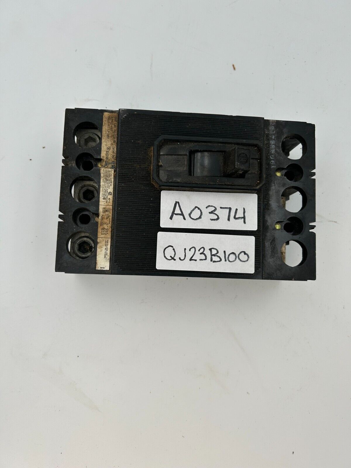 Siemens QJ23B100 100A 3-Pole Molded Case Circuit Breaker