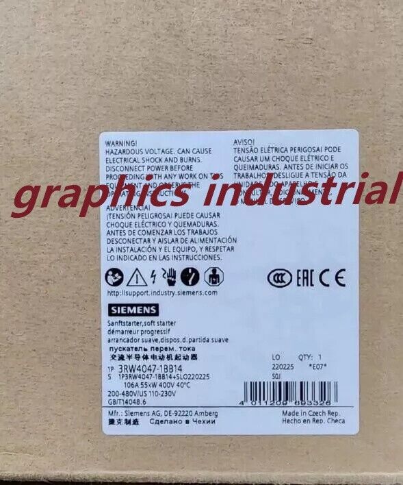 New SIEMENS 3RW4047-1BB14 3RW 4047-1BB14 3RW40471BB14  Expedited Shipping