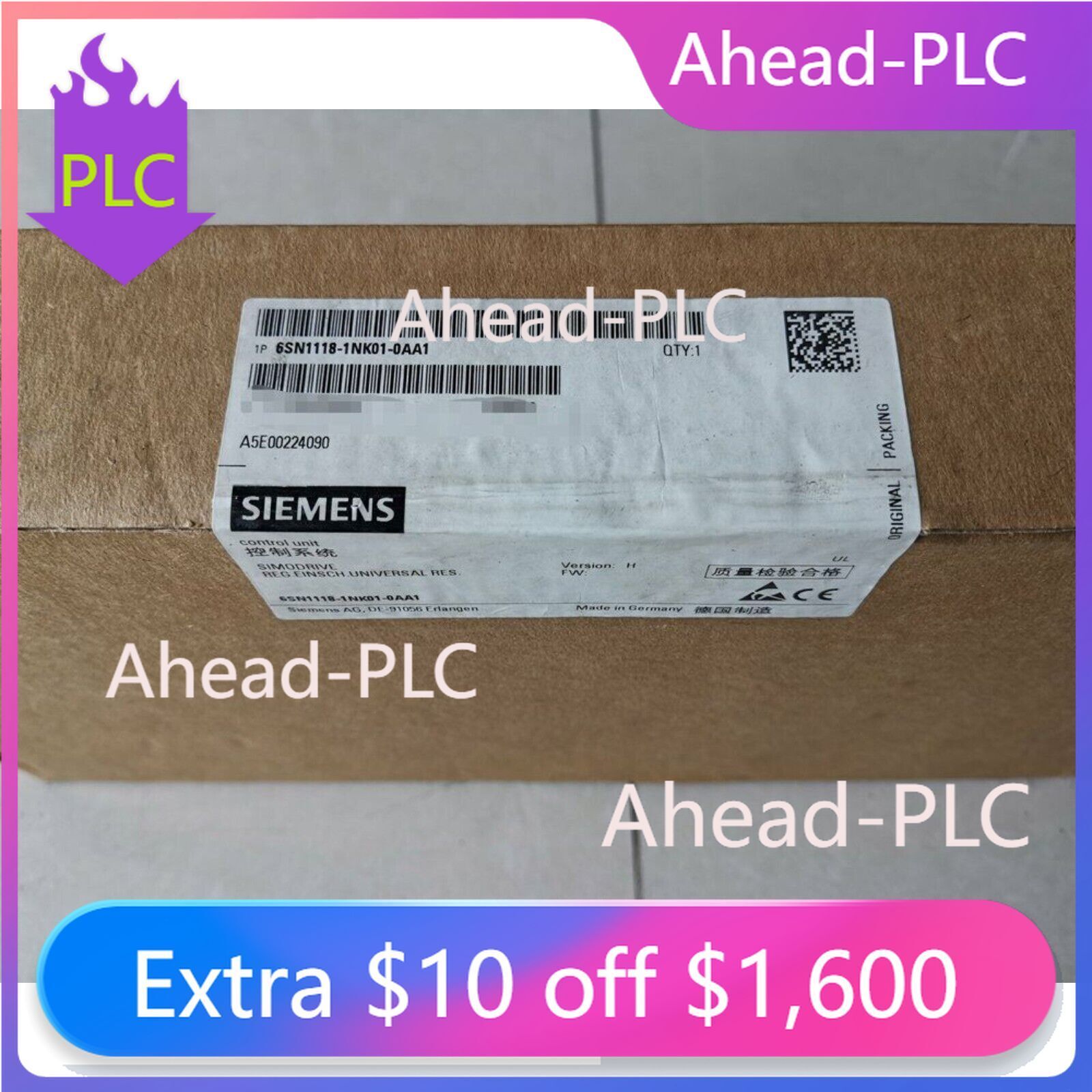 New Siemens 6SN1118-1NK01-0AA1 6SN1 118-1NK01-0AA1 SIMODRIVE 611 U HR 2-AXIS