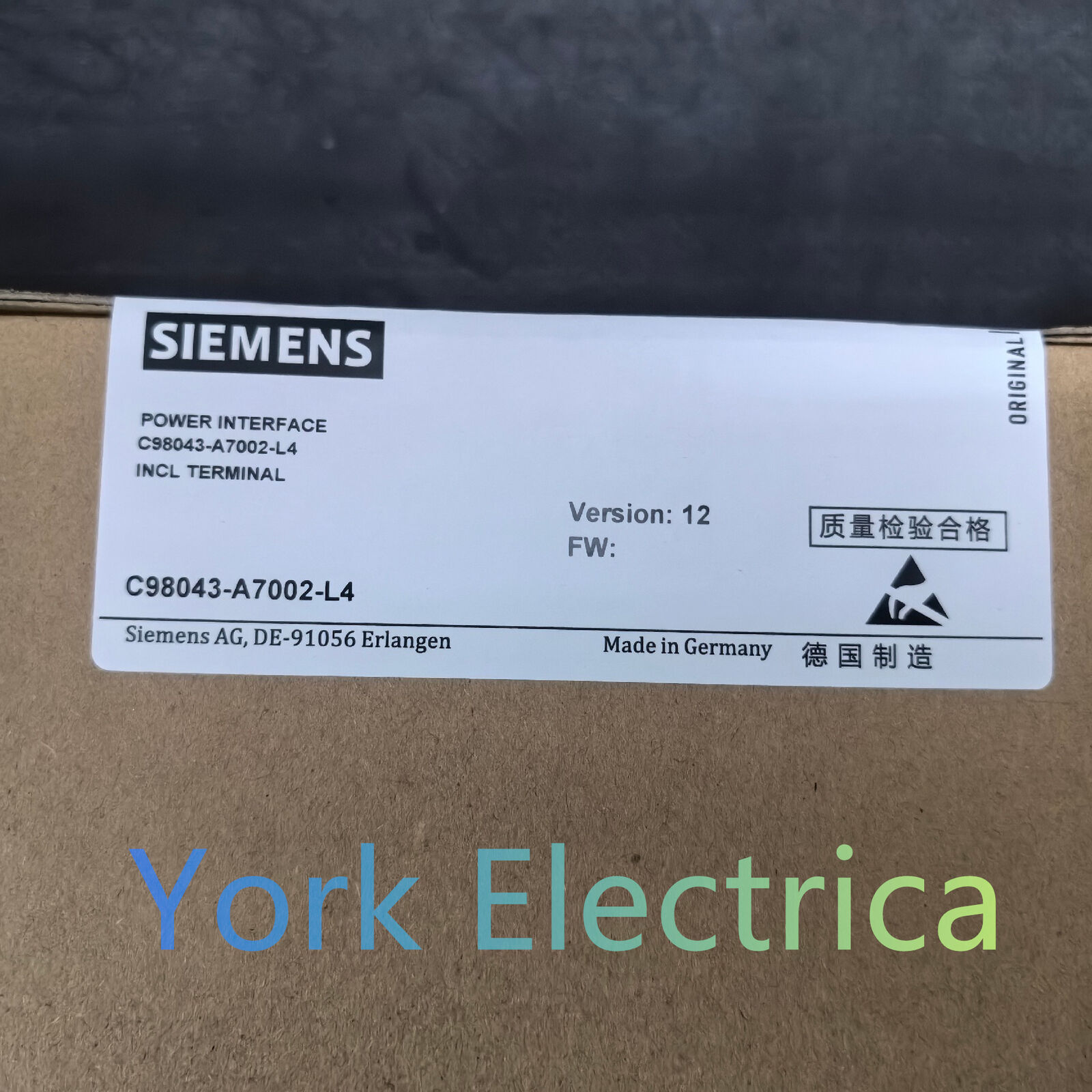 NEW SIEMENS C98043-A7002-L4-12 CONVERTER POWER INTERFACE SUPPLY BOARD PLC MODULE