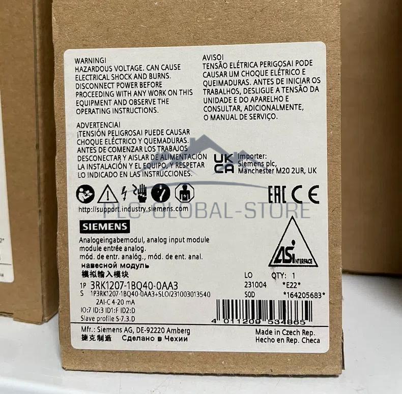 NEW 3RK1207-1BQ40-0AA3 Siemens Analog input module 1PCS