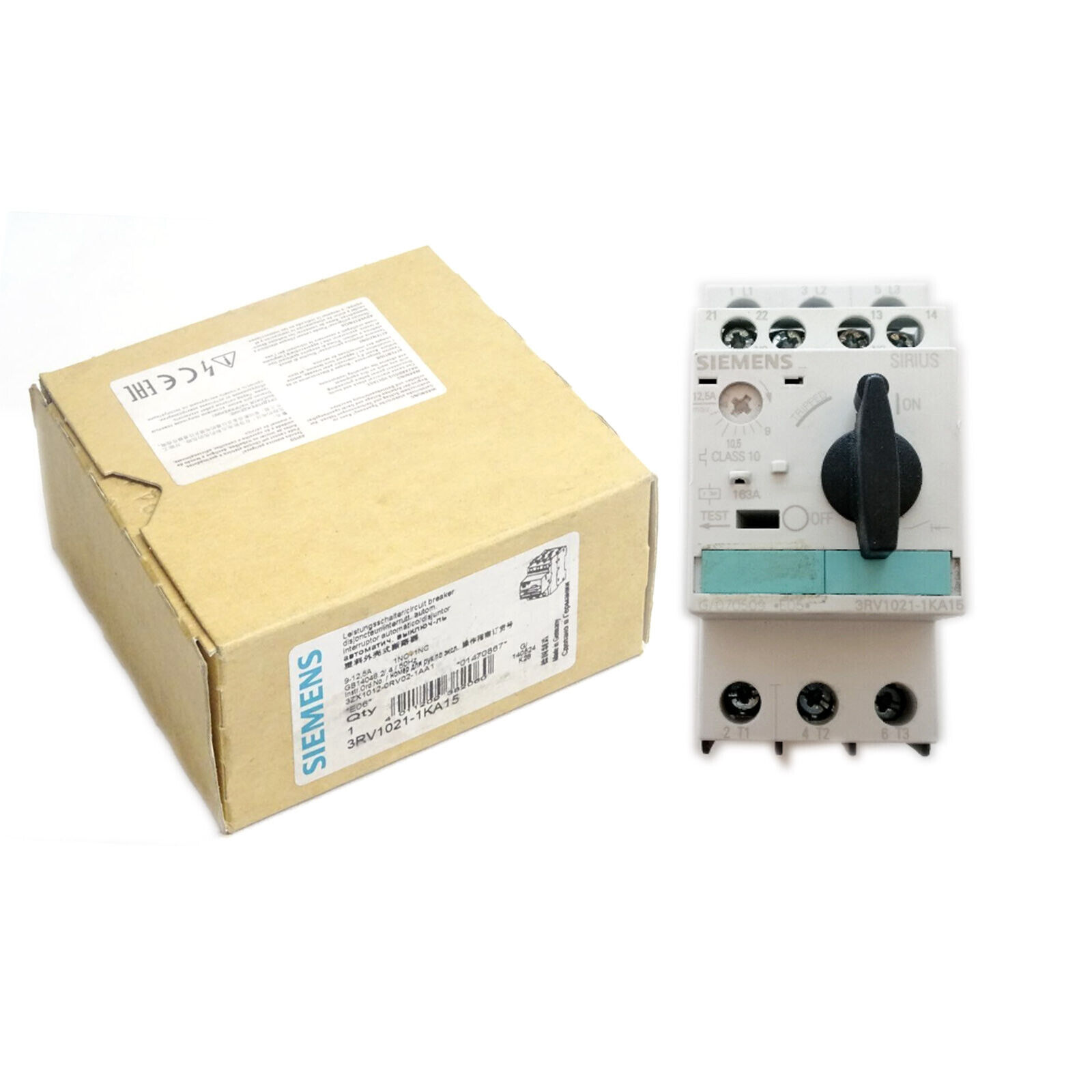 1PC New Siemens Circuit Breaker 3RV1021-1KA15 3RV10211KA15 9-12.5A In Box