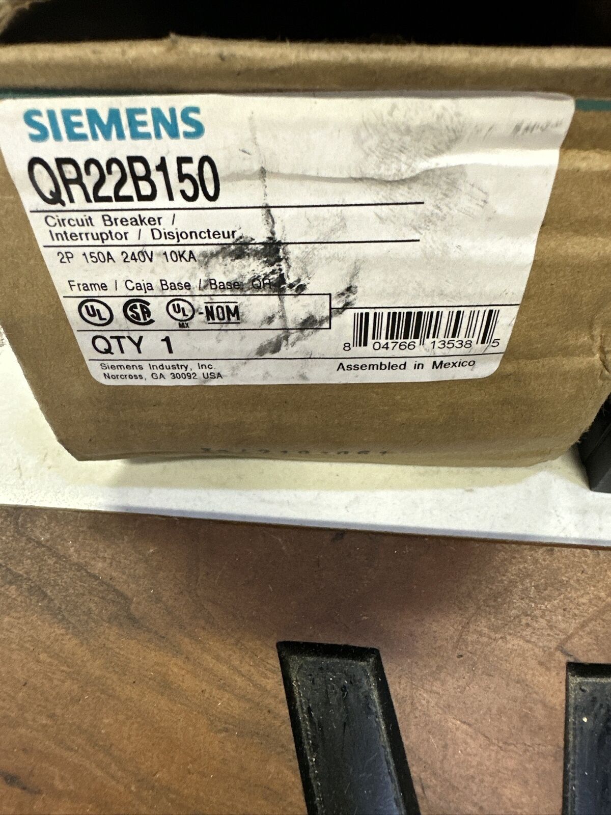 SIEMENS QR22B150  Circuit Breaker 2 Pole 150 Amp New In Box
