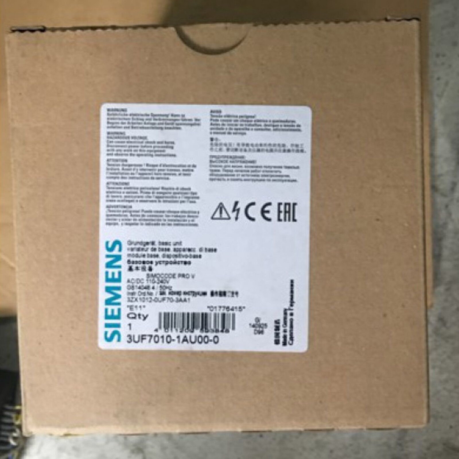 NEW SIEMENS 3UF70101AU000 Relay Motor Control 3UF7010-1AU00-0 Fast Delivery