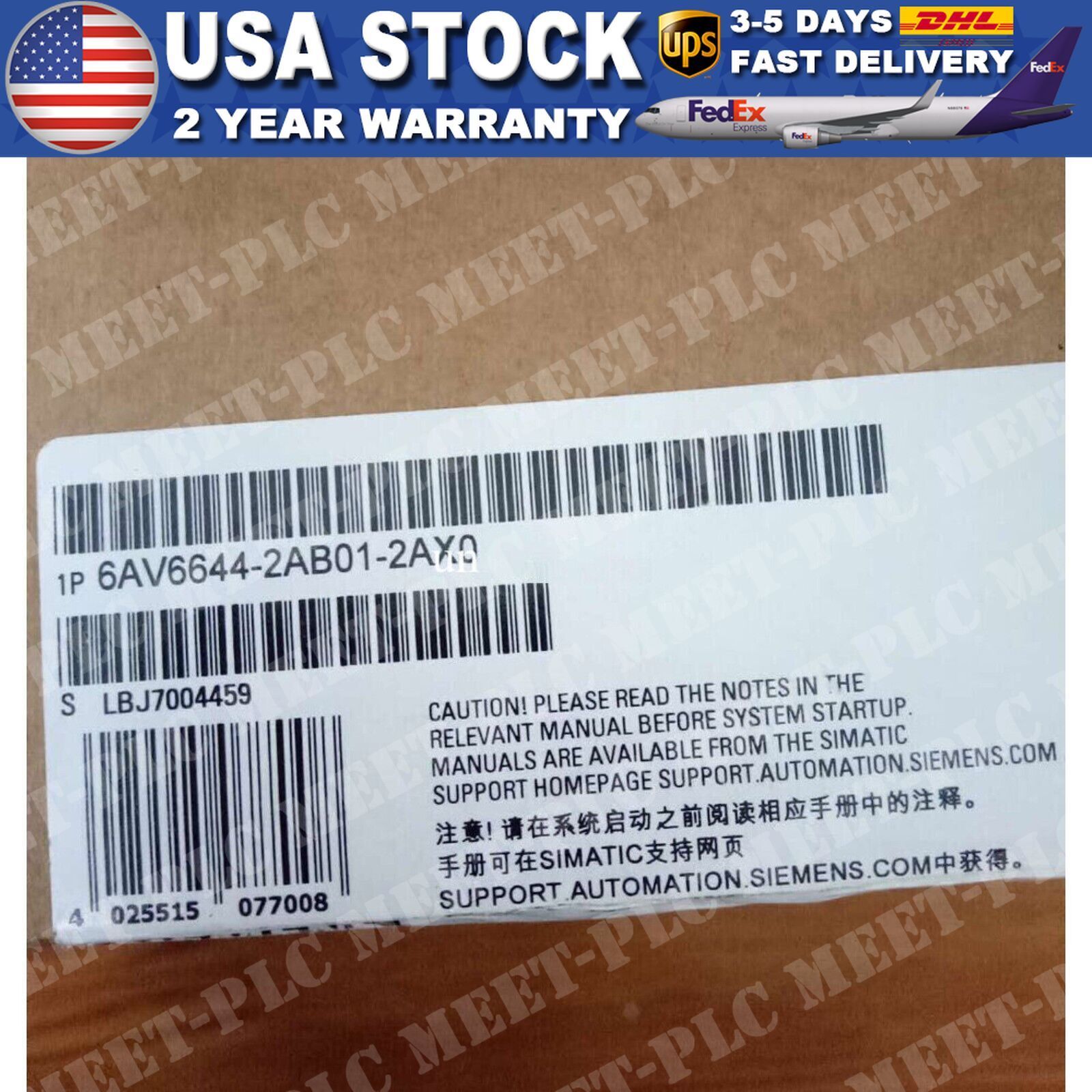 1PC New Siemens Touch screen 6AV6644-2AB01-2AX0 6AV6 644-2AB01-2AX0