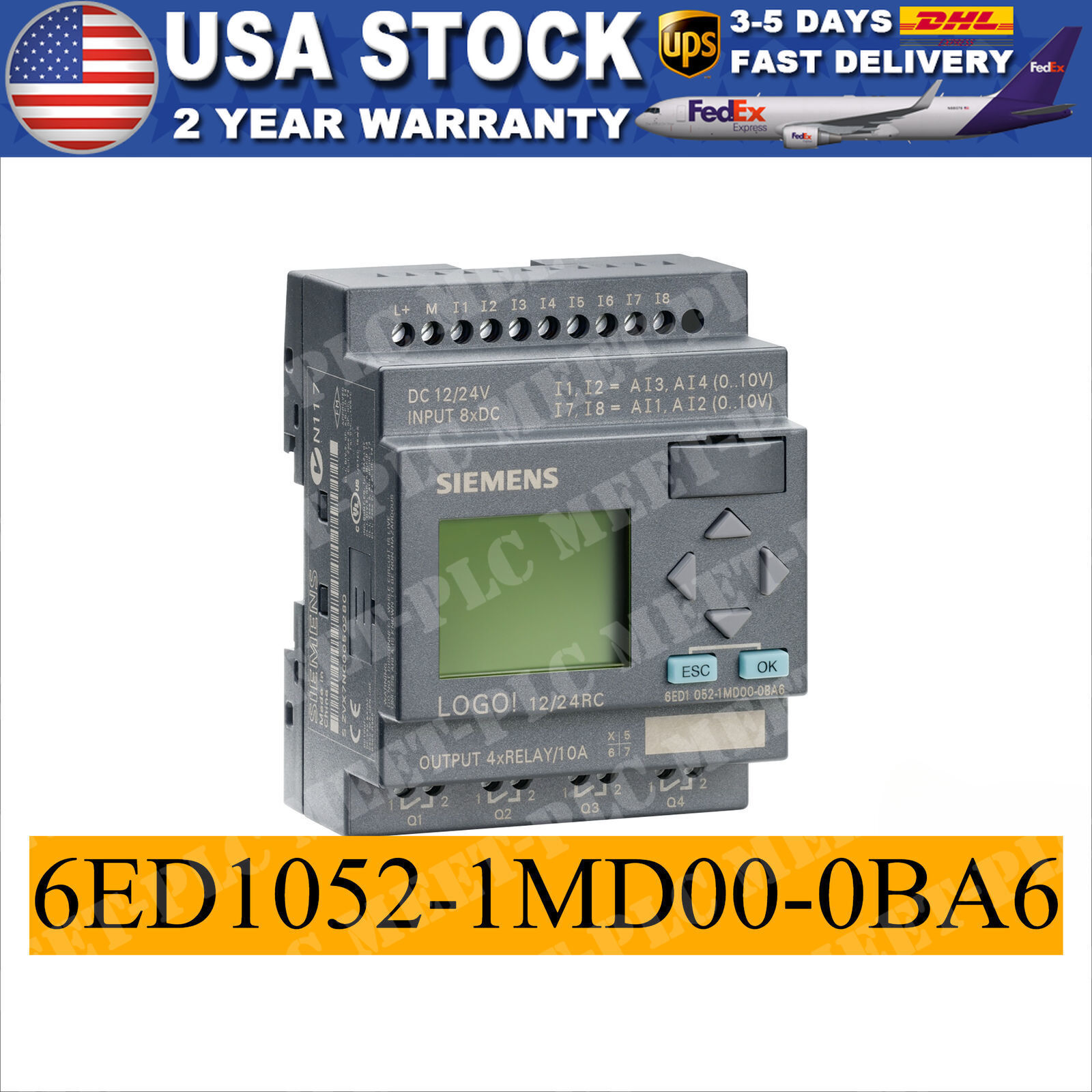 6ED1052-1MD00-0BA6 New Siemens 6ED1 052-1MD00-0BA6 LOGO 12/24RC logic module