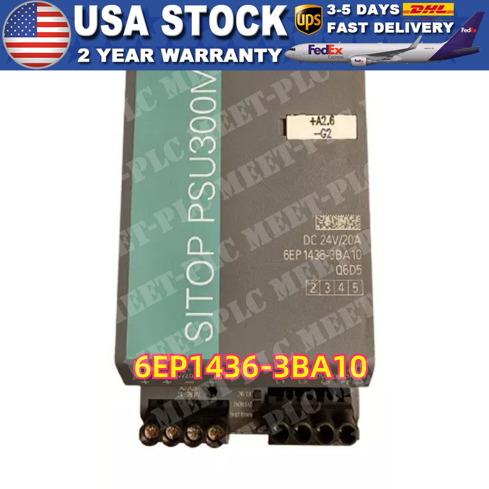 New Siemens PSU300M Stabilized Power Supply 6EP1 436-3BA10 6EP1436-3BA10