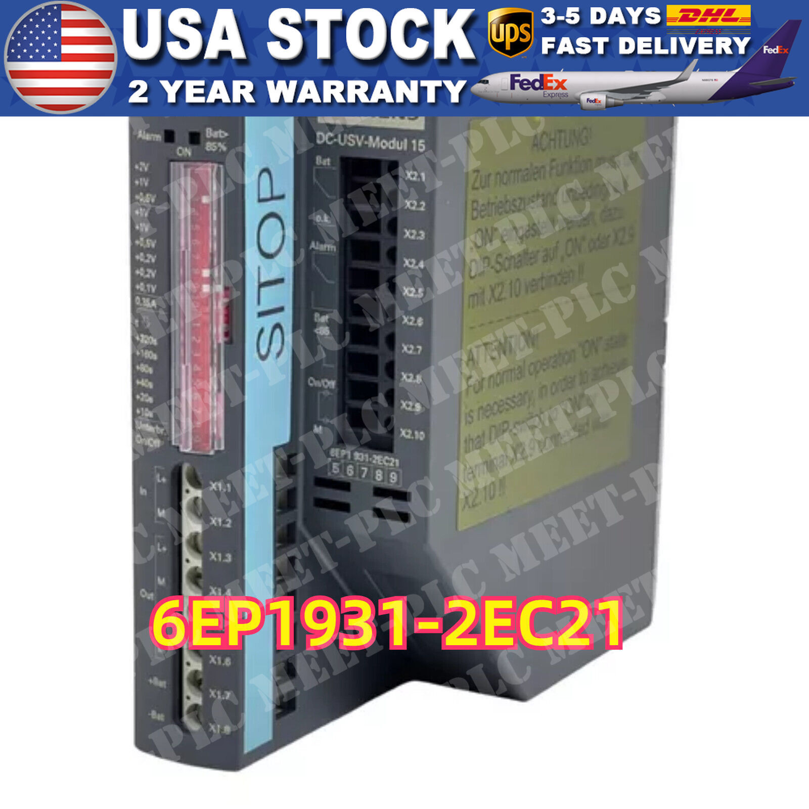 New Siemens 6EP1 931-2EC21 6EP1931-2EC21 SITOP DC UPS Module Power Supply