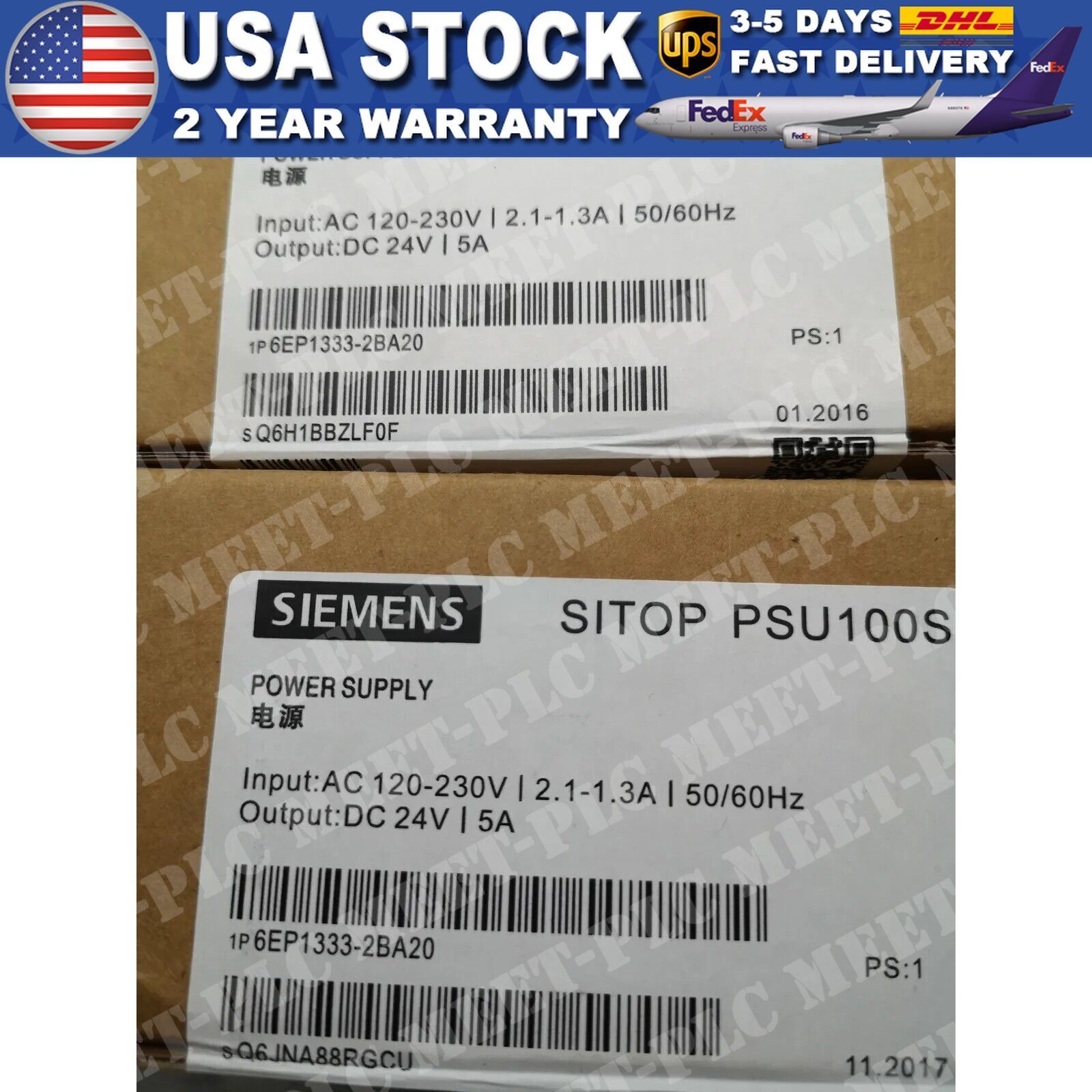 New Siemens 6EP1333-2BA20 SITOP PSU100S Stabilized Power Supply 6EP1 333-2BA20