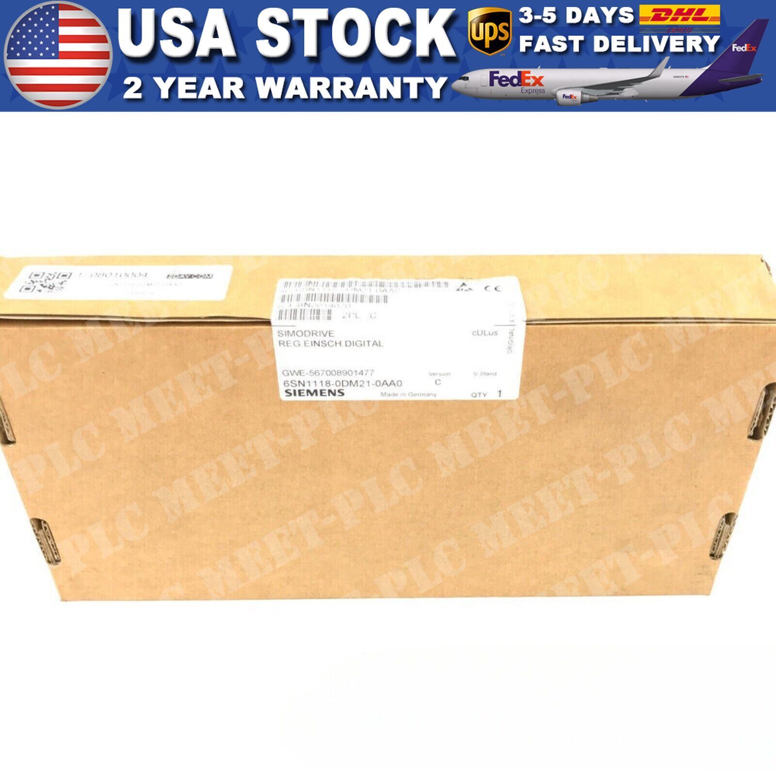 New Siemens 6SN1118-0DM21-0AA0 SIMODRIVE 611-D CLOSED-LOOP 6SN1 118-0DM21-0AA0