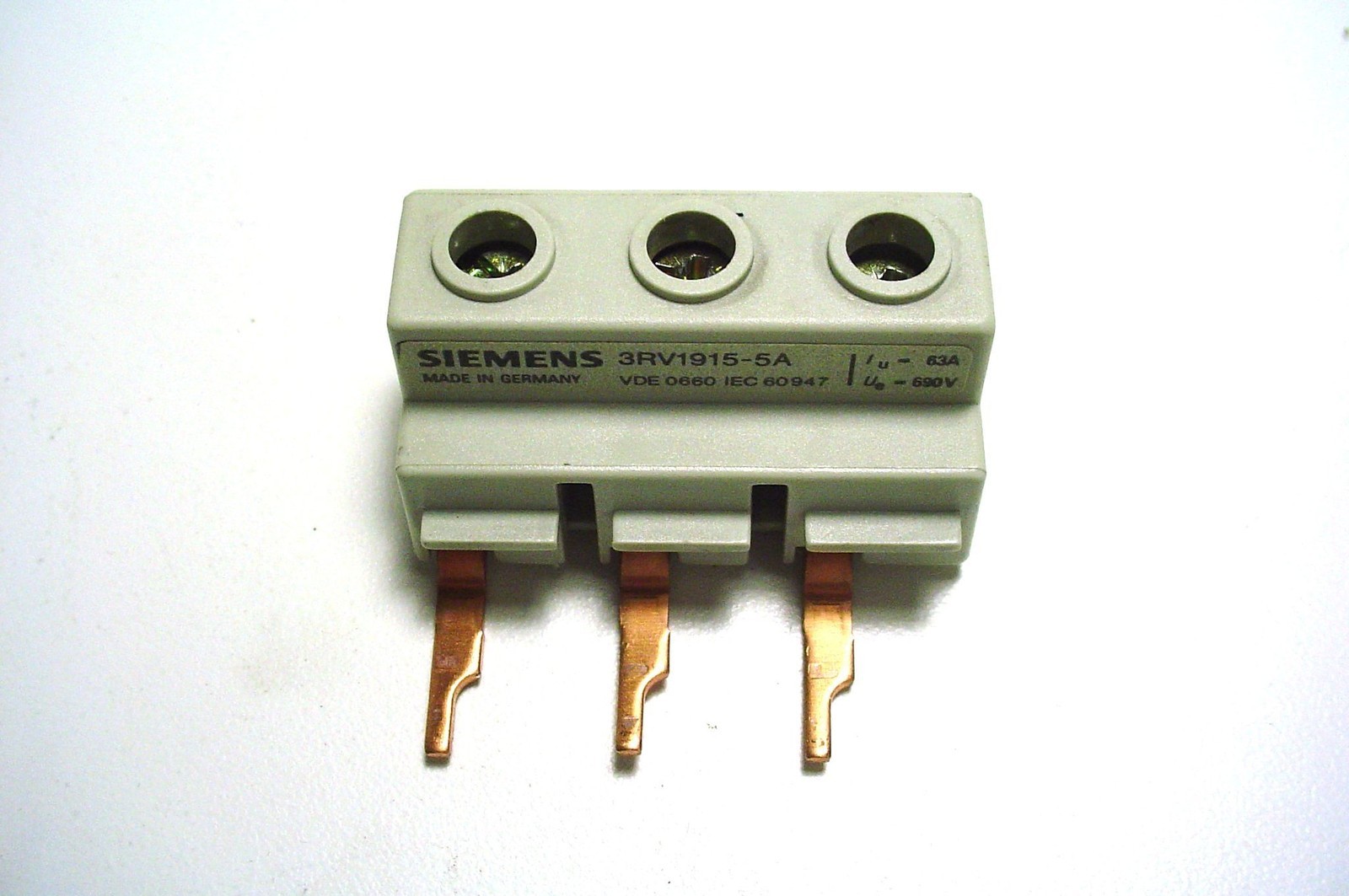 Siemens 3rv1915-5a 3 Phase Buss Bar Feeder For Contactor
