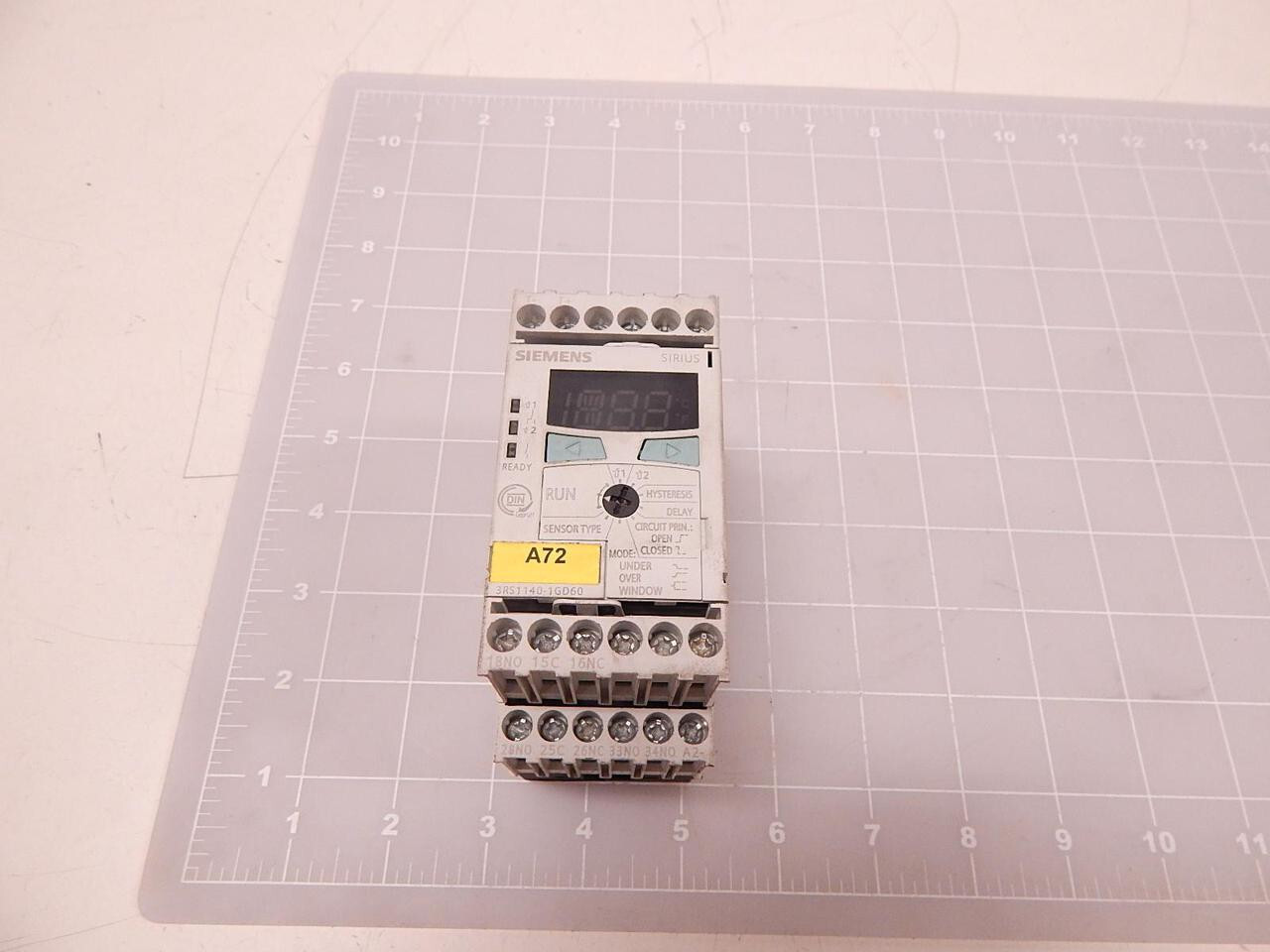 SIEMENS 3RS1140-1GD60 TEMPERATURE MONITORING RELAY T80166