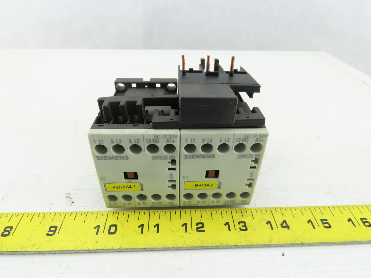 Siemens 3RT1016-1KB41 600V 3Ph 5Hp Contactor Relay Set With Bridge