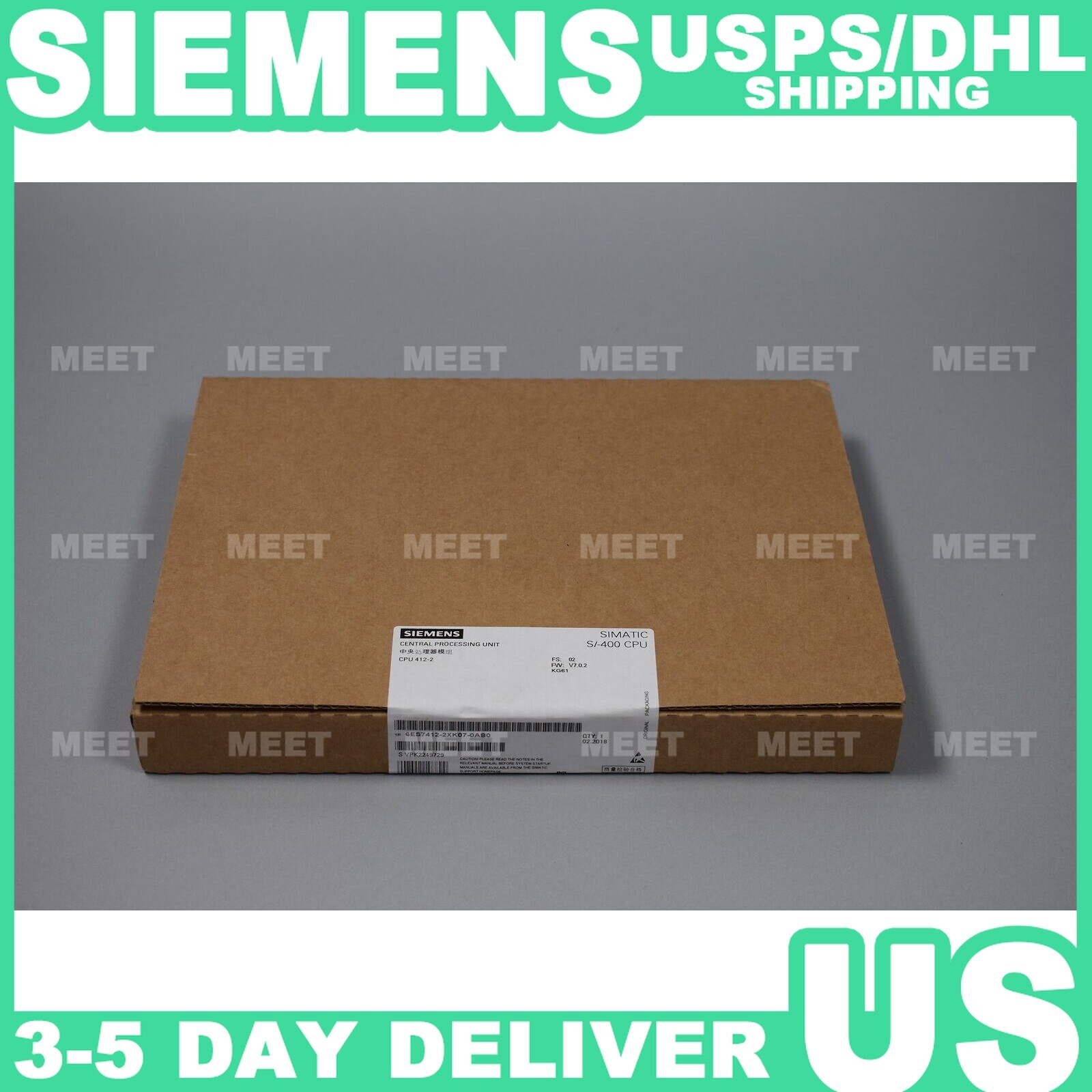 New Siemens 6ES7412-2XK07-0AB0 6ES74122XK070AB0 SIMATIC S7-400 CPU 412-2