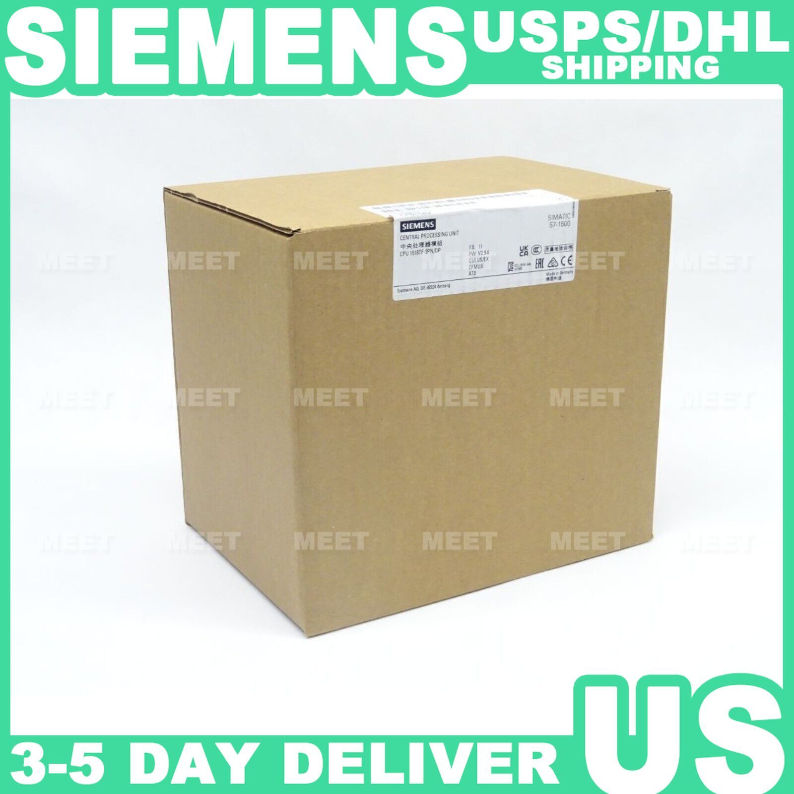New Siemens 6ES7 516-3UN00-0AB0 6ES7516-3UN00-0AB0 S7-1500T, CPU 1516TF-3 PN/DP